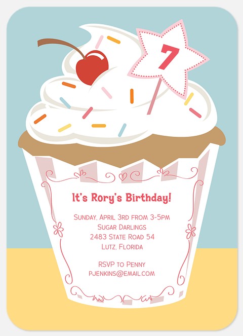 With Sprinkles Kids' Birthday Invitations