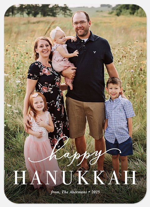 Modern Hanukkah Hanukkah Photo Cards