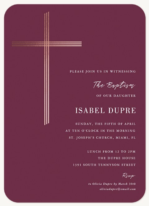 Modern Glory Baptisms & Christening Invitations