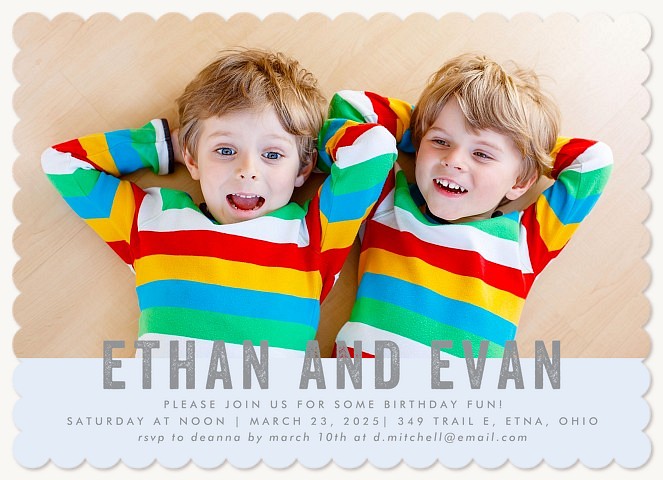 Bold Introduction Kids Birthday Invitations