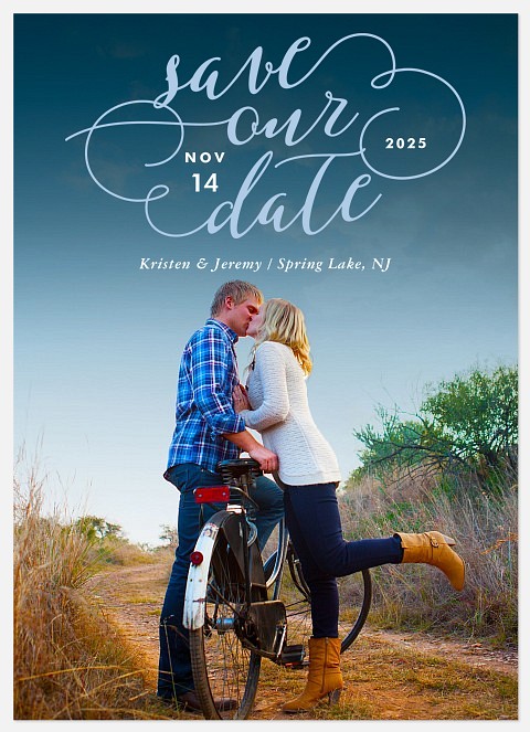 Flourished Connection  Save the Date Photo Cards