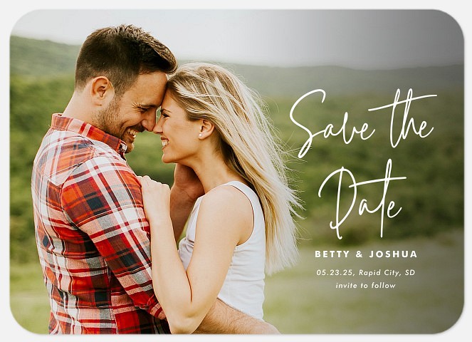 Signature Side Save the Date Photo Cards