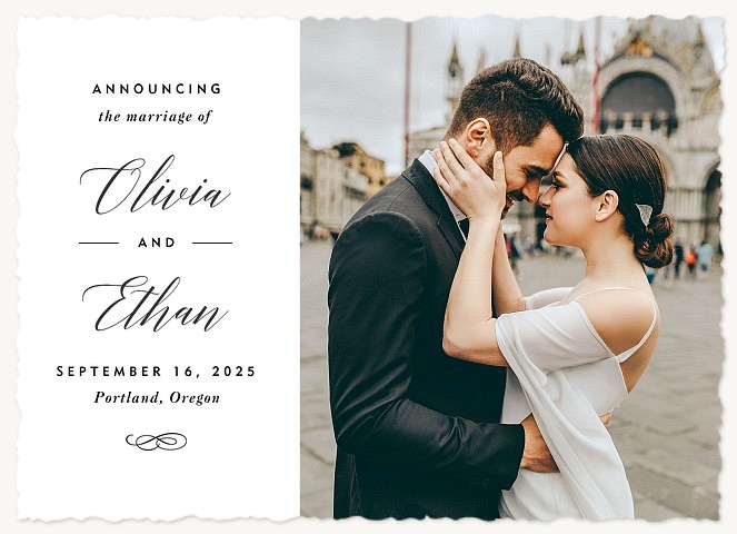 Wedded Bliss Wedding Announcements