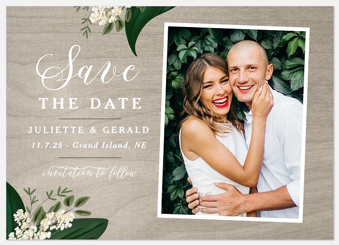 Styled Botanicals Save the Date Photo Cards