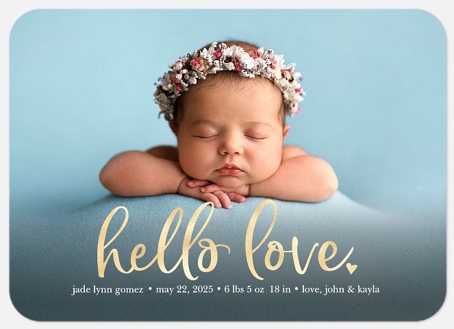 All the Love Baby Birth Announcements