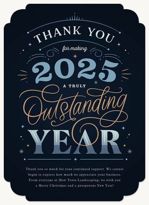 Outstanding Year Business Holiday Cards