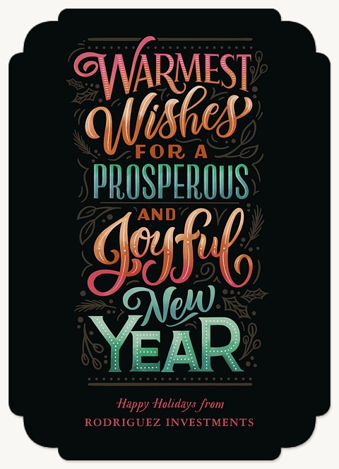 Warmest Wishes Business Holiday Cards