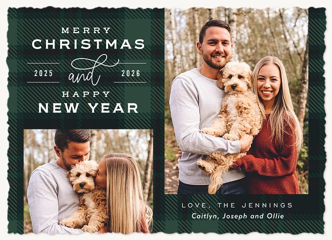 Evergreen Tartan Christmas Cards