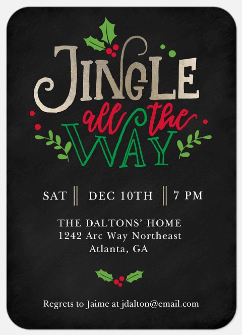 Jingle All The Way Holiday Party Invitations
