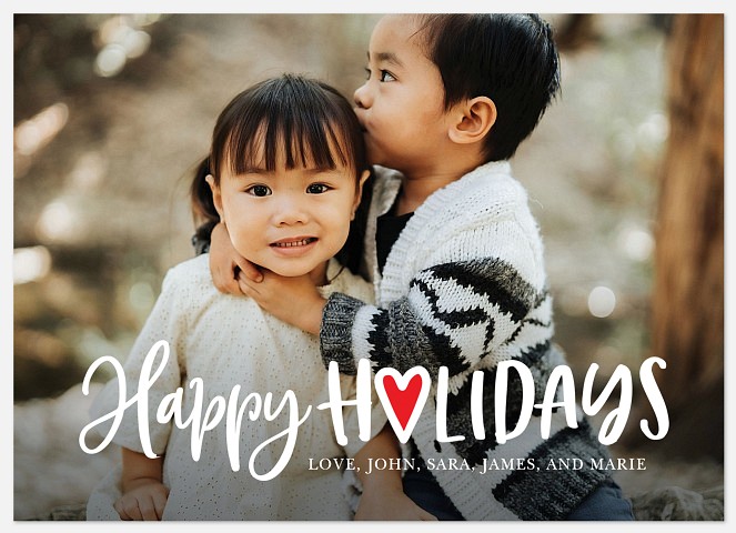 Heartfelt Greeting Holiday Photo Cards