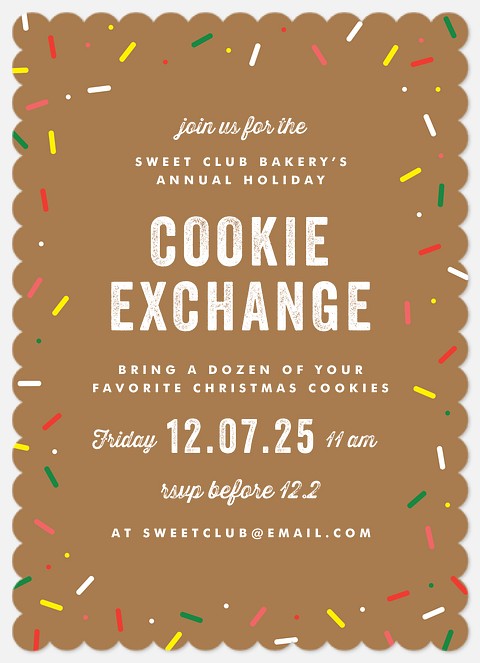 Gingerbread  Holiday Party Invitations