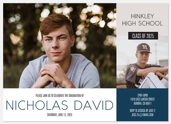 Modern Grid Graduation Cards