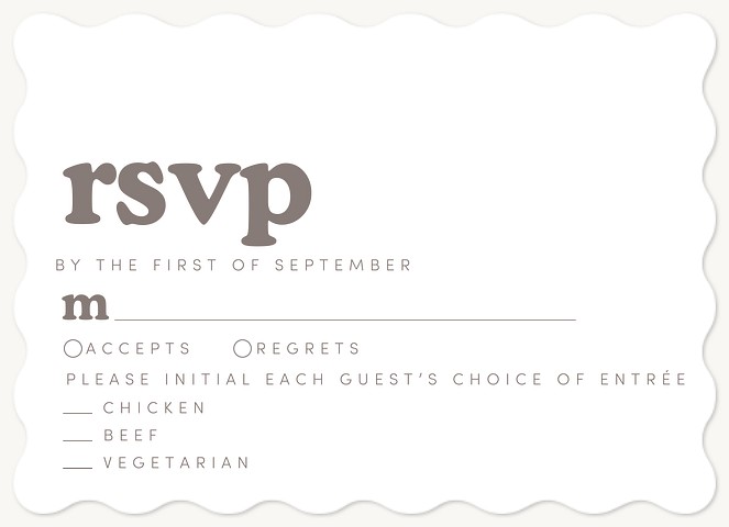 Bold Type Wedding RSVP Cards