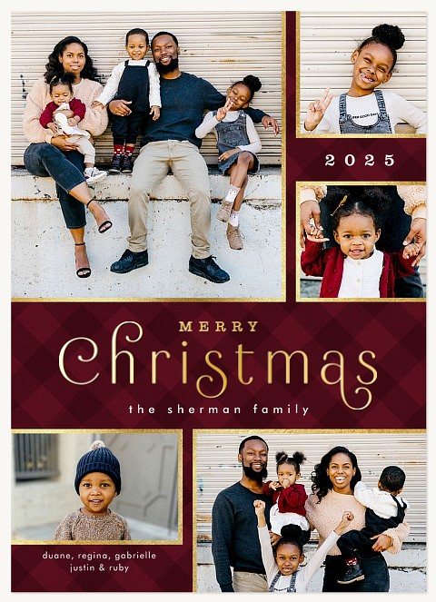 Festive Flannel Personalized Holiday Cards