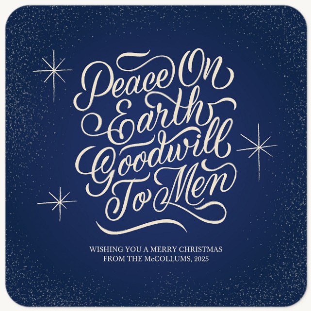 Starry Peace Personalized Holiday Cards