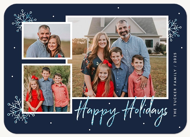 Sparkling Frost Personalized Holiday Cards