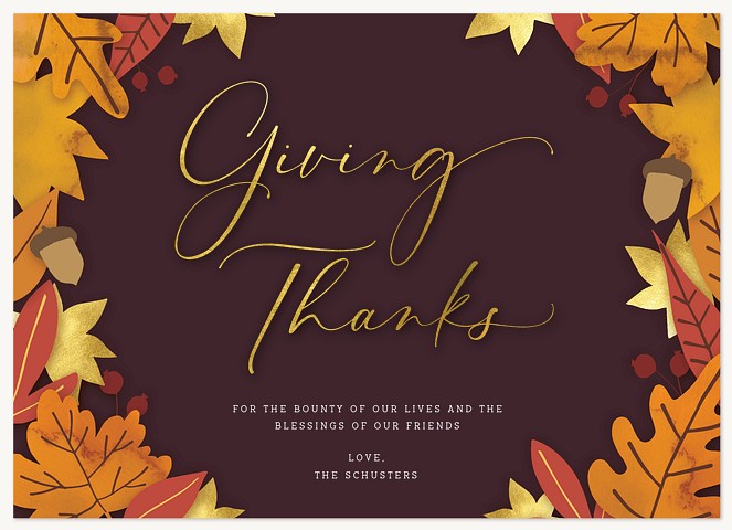 Autumn Leaves Thanksgiving Cards