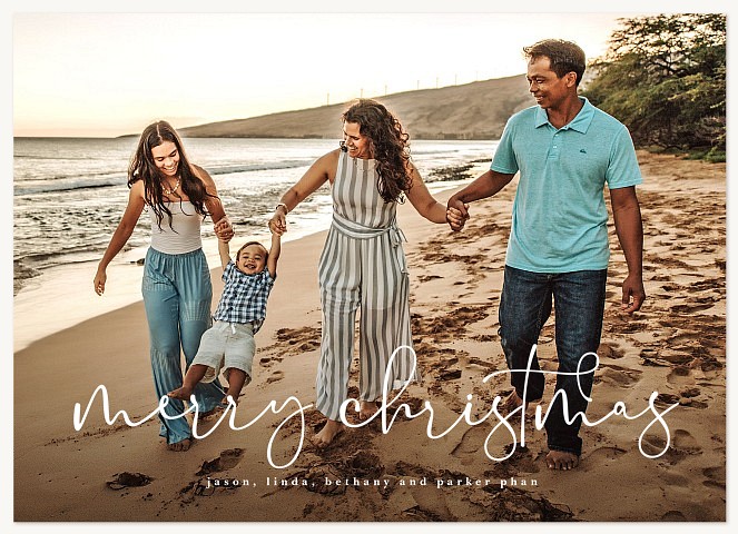Casual Script Personalized Holiday Cards