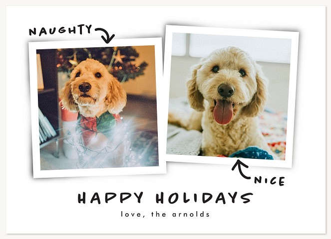 Then and Now Snaps Personalized Holiday Cards
