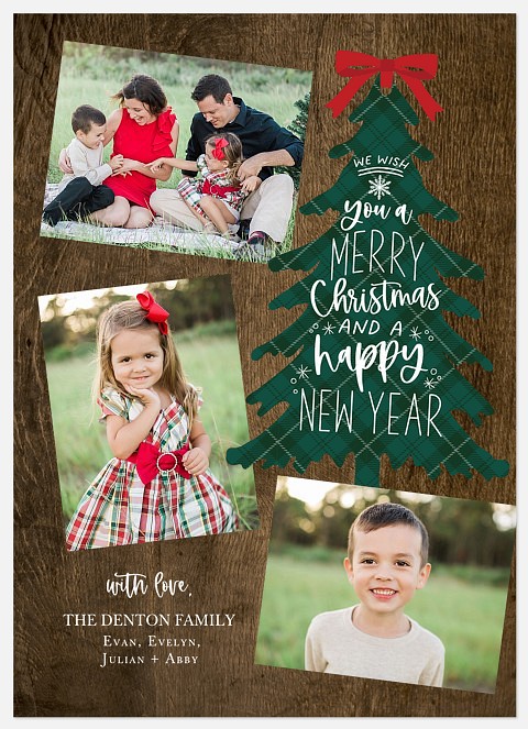 Cabin Collage Holiday Photo Cards