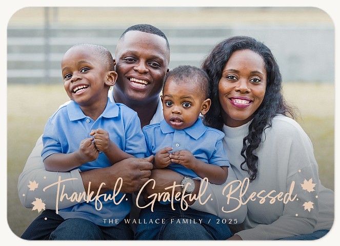 Thankful, Grateful and Blessed Thanksgiving Cards
