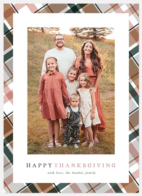 Modern Plaid Thanksgiving Cards