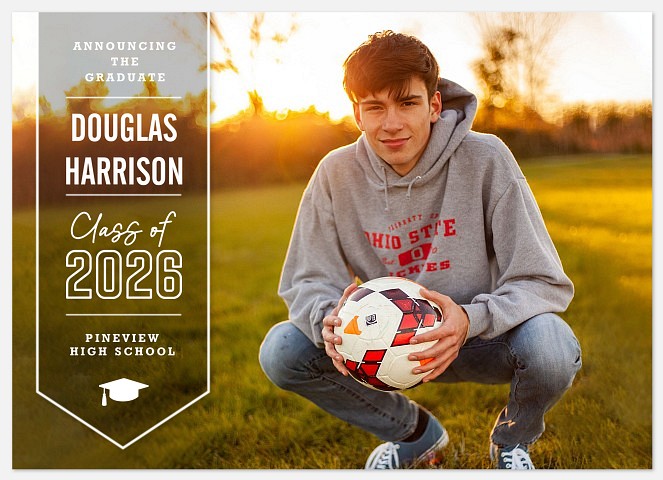 Academic Ribbon Graduation Cards