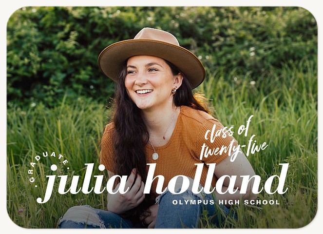 Contemporary Name Graduation Cards