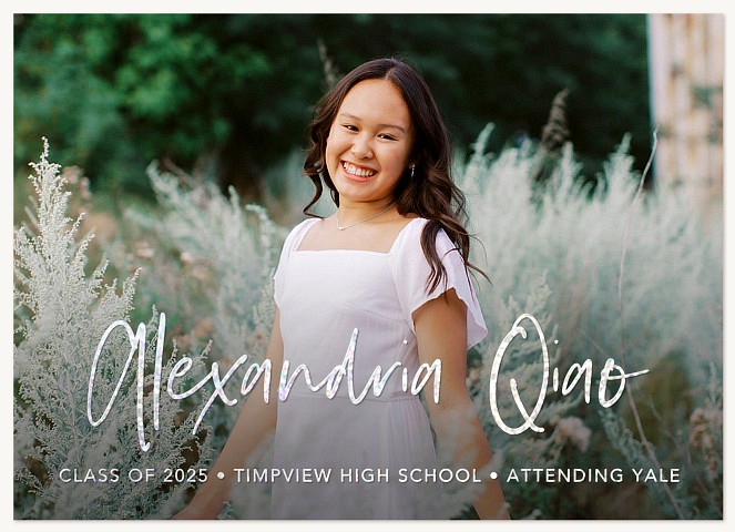 Name Shimmer Graduation Cards