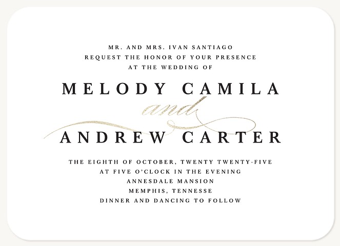 Classic Sophistication Wedding Invitations