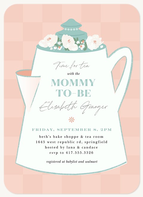 Time For Tea Baby Shower Invites