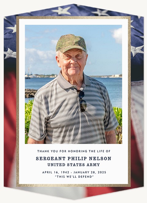 Distinguished Service Memorial & Sympathy Cards