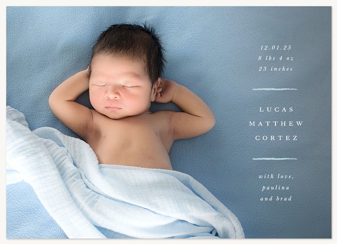 Classic Stack Baby Announcements