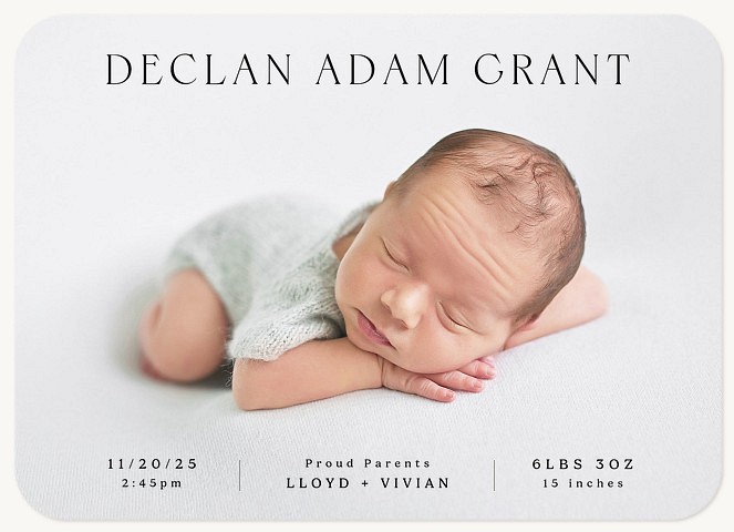 Vintage Name Baby Announcements