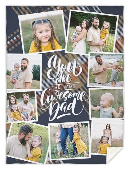 Awesome Dad Custom Blankets