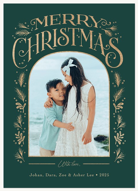  Festive Embellishments Personalized Holiday Cards