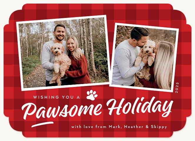 Super Pawsome Personalized Holiday Cards