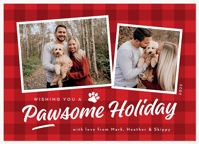 Super Pawsome Personalized Holiday Cards
