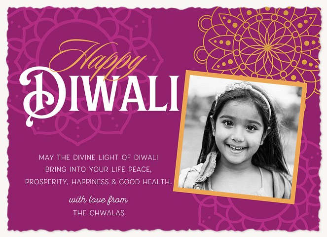 Glittering Mandala Diwali Holiday Cards