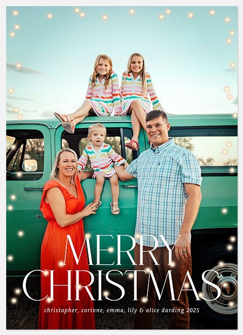 Delicate Lights Holiday Photo Cards