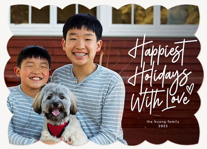 Side Note Personalized Holiday Cards