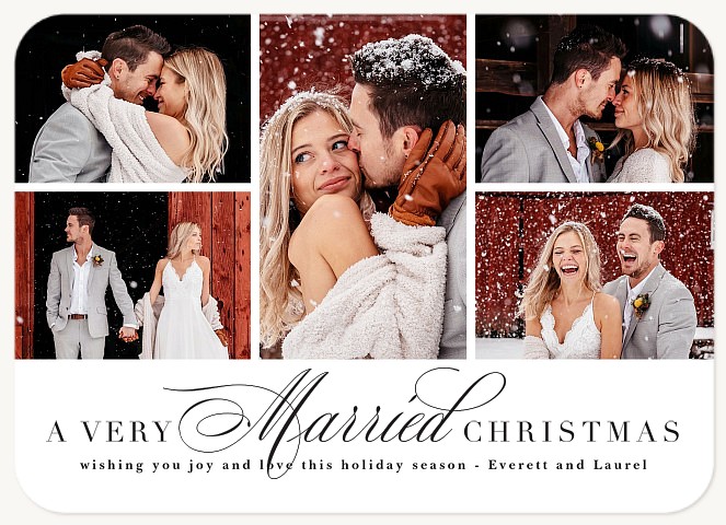 Married Collage Personalized Holiday Cards