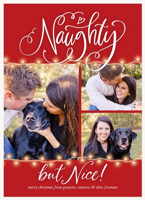 Naughty But Nice Personalized Holiday Cards