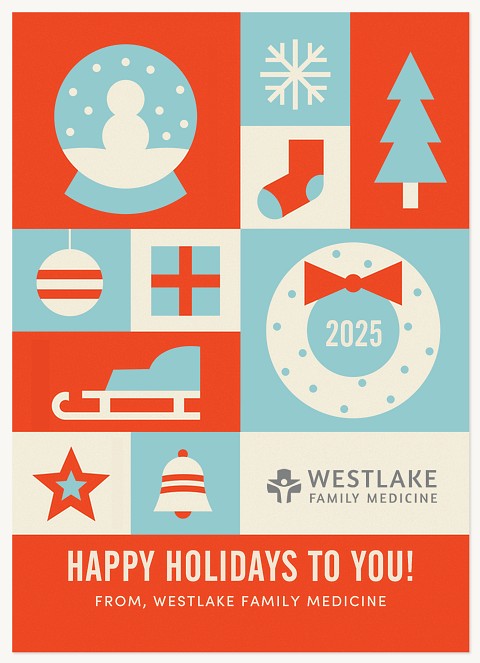 Geometric Holiday Business Holiday Cards
