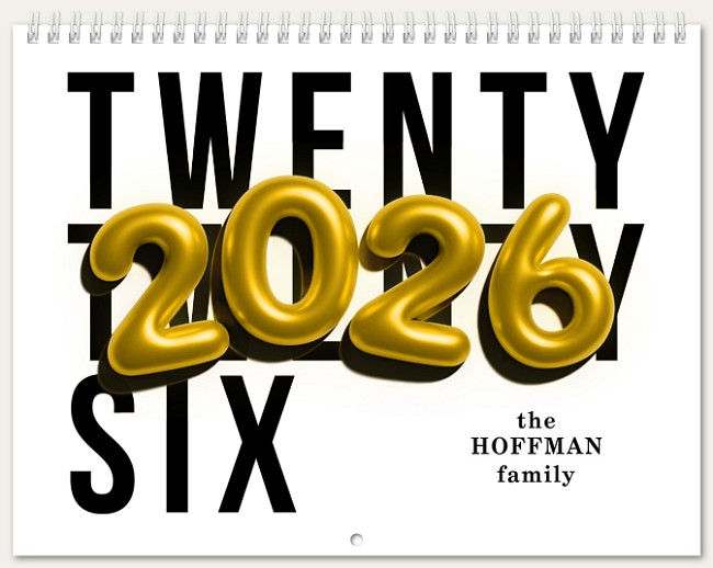Gold Balloons Calendar Custom Photo Calendars