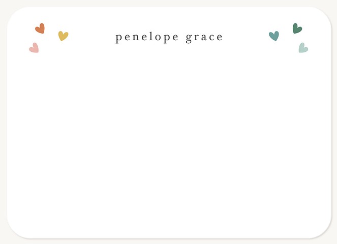 Colorful Hearts Stationery