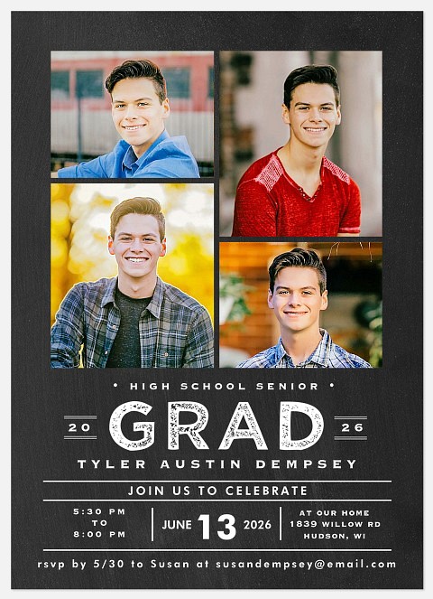 Slate Billboard Graduation Cards