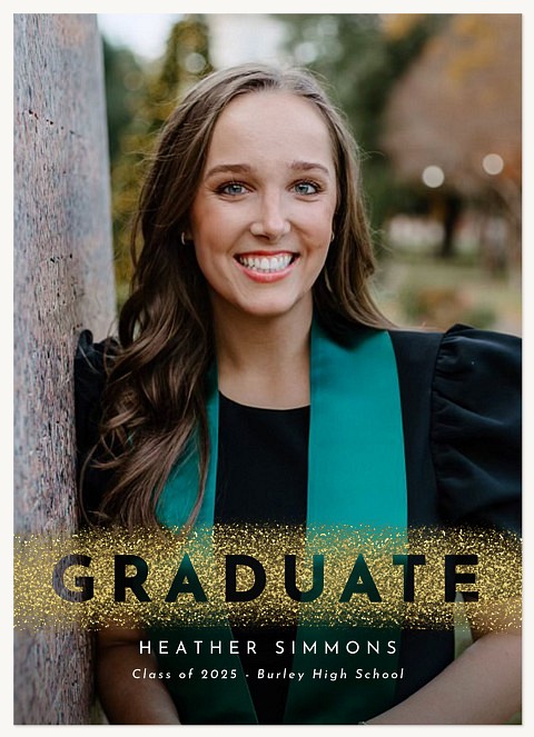 Glitter Swipe Graduation Cards