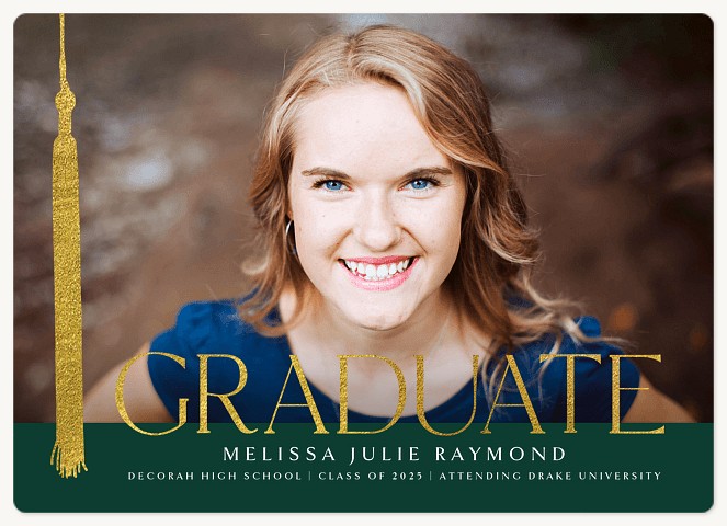 Golden Tassel Graduation Cards