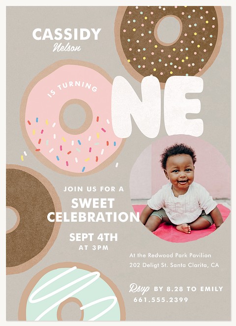 Sweet Celebration Kids Birthday Invitations